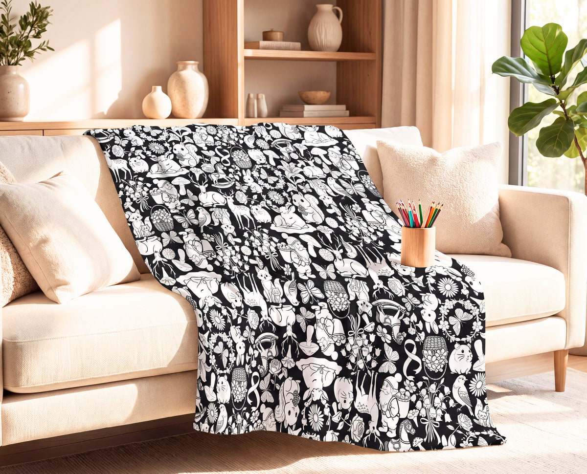 SoftCanvas DIY Coloring Blanket